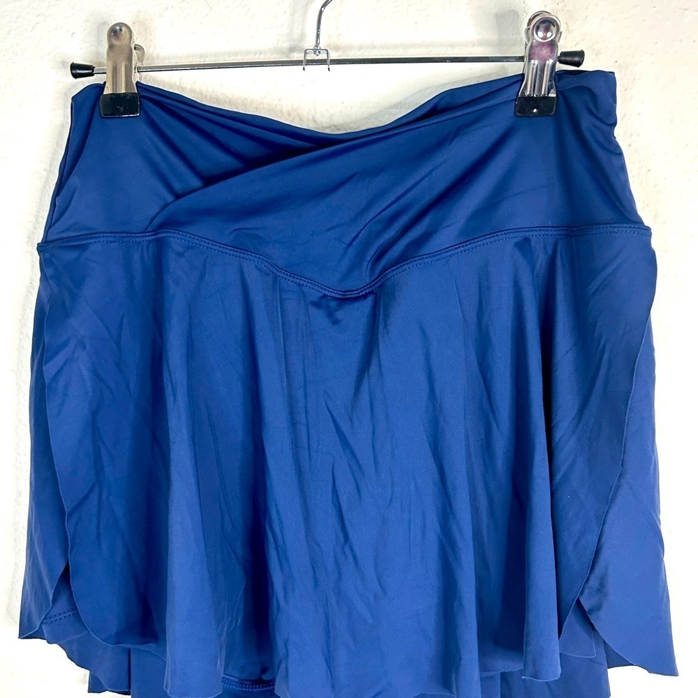 Women's Navy Blue Swim Skort Shorts Large Athletic Swimwear Modest Summer Beach - Picture 3 of 7